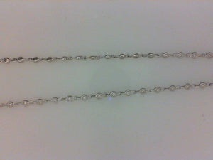 18KT WG .79CTTW 98 RD DIA CHAIN 20"