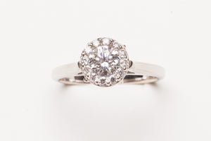 Lady's Engagement Ring With One 0.50Ct Round E Si1 Diamond .68cttw rd di a GIA 1112946426