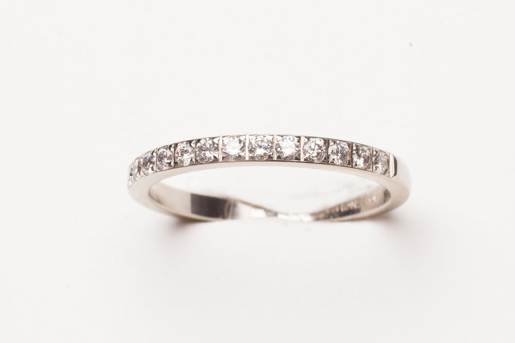 14KT WG  .32CTTW 2MM PAVE DIAMOND BAND