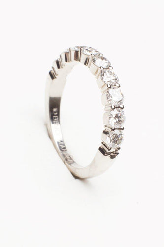 .99CTTW  3MM 14KT WG  SHARED PRONG DIAMOND BAND