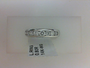 18KT WG .80CTTW GRAD RD DIA BAND