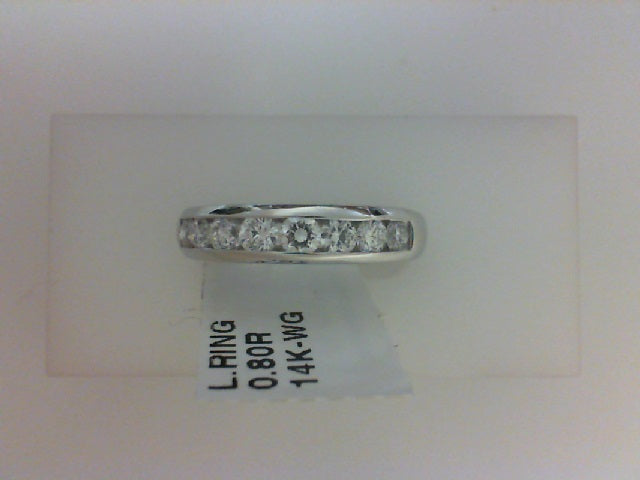 18KT WG .80CTTW GRAD RD DIA BAND