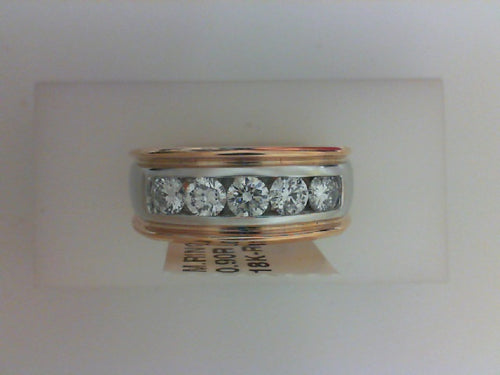 18K WG/ RG .90CTTW 5 RD DIA BAND