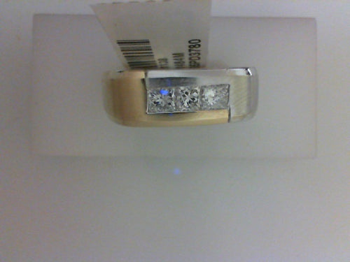 14KT WG/YG .72CTTW 3 PC DIA BAND