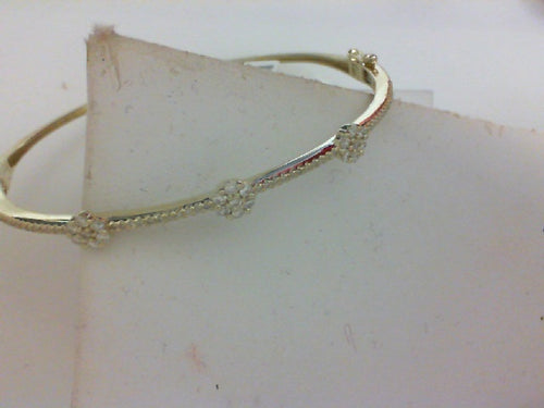 14KT YG 73 RD .50CTTW BANGLE BRACELET