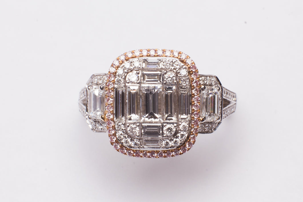 18KT WG/RG .32CTTW DIA/.12PD & .60CTTWBAG/.39CTTW EC