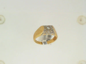 14KT YG .44CT TW DIAMOND RING