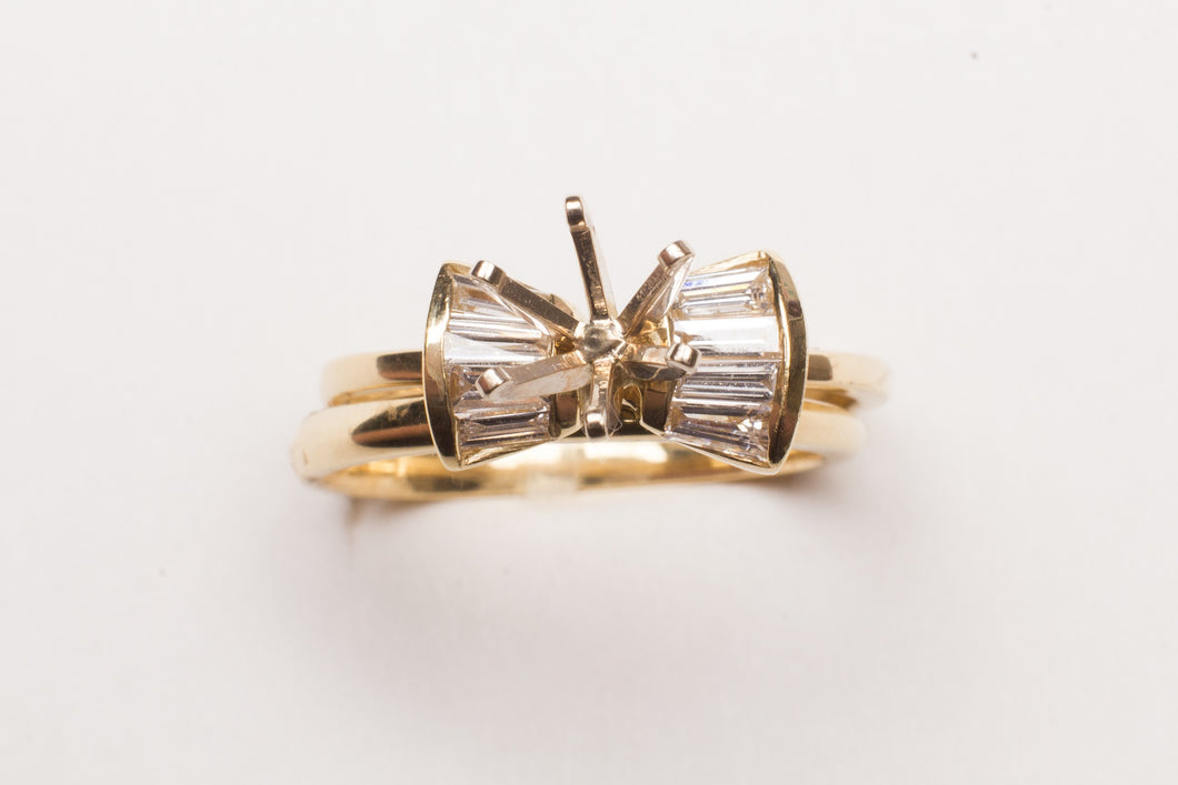 SEMI .35CT TW 8BGT WEDDING SET