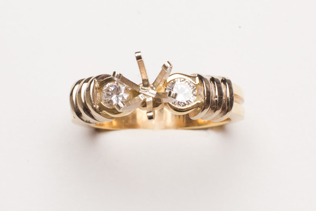 SEMI DIA .31CT TW 2RD 14KT YG RING