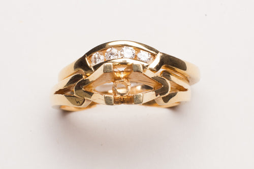 SEMI DIA .12CT TW 4RD 14KT YG  RING * SET