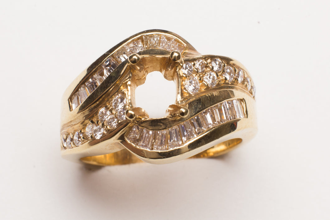 14KT DIA .87BG .82RD SEMI 1.69 CTW
