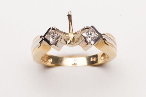 14KT TT SEMI MTG .26PC RING