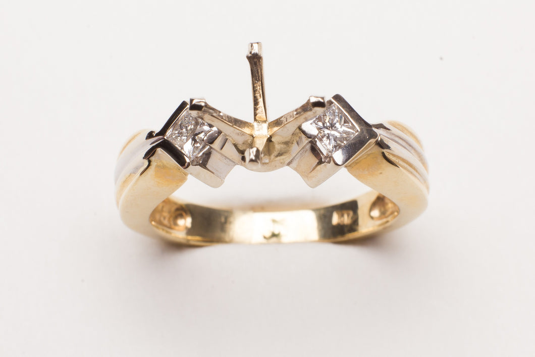 14KT TT SEMI MTG .26PC RING