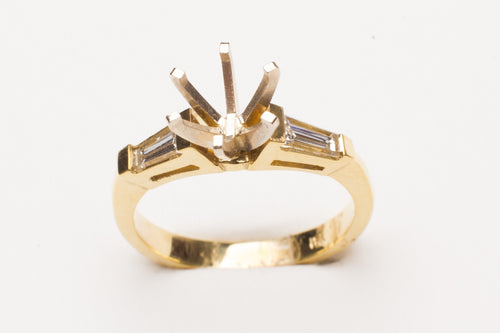 18K  YG SEMI .38CT TW 1BGT EACH SIDE