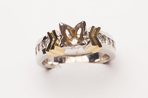 14KT TT .47CT TW DIAMOND SEMI MTG