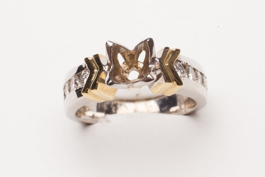 14KT TT .47CT TW DIAMOND SEMI MTG