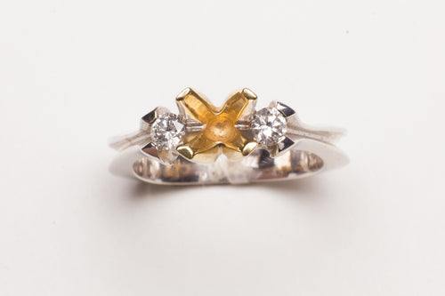 14KT TT .24CT TW DIAMOND SEMI MTG