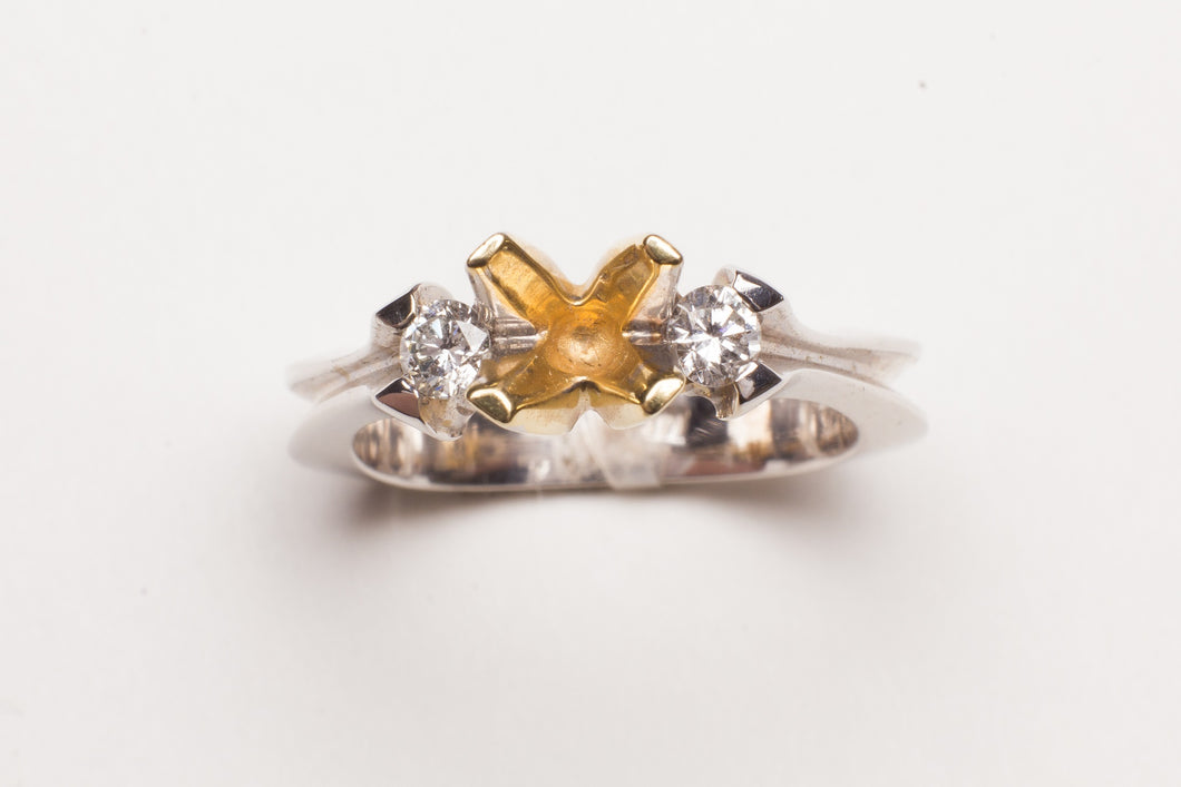 14KT TT .24CT TW DIAMOND SEMI MTG
