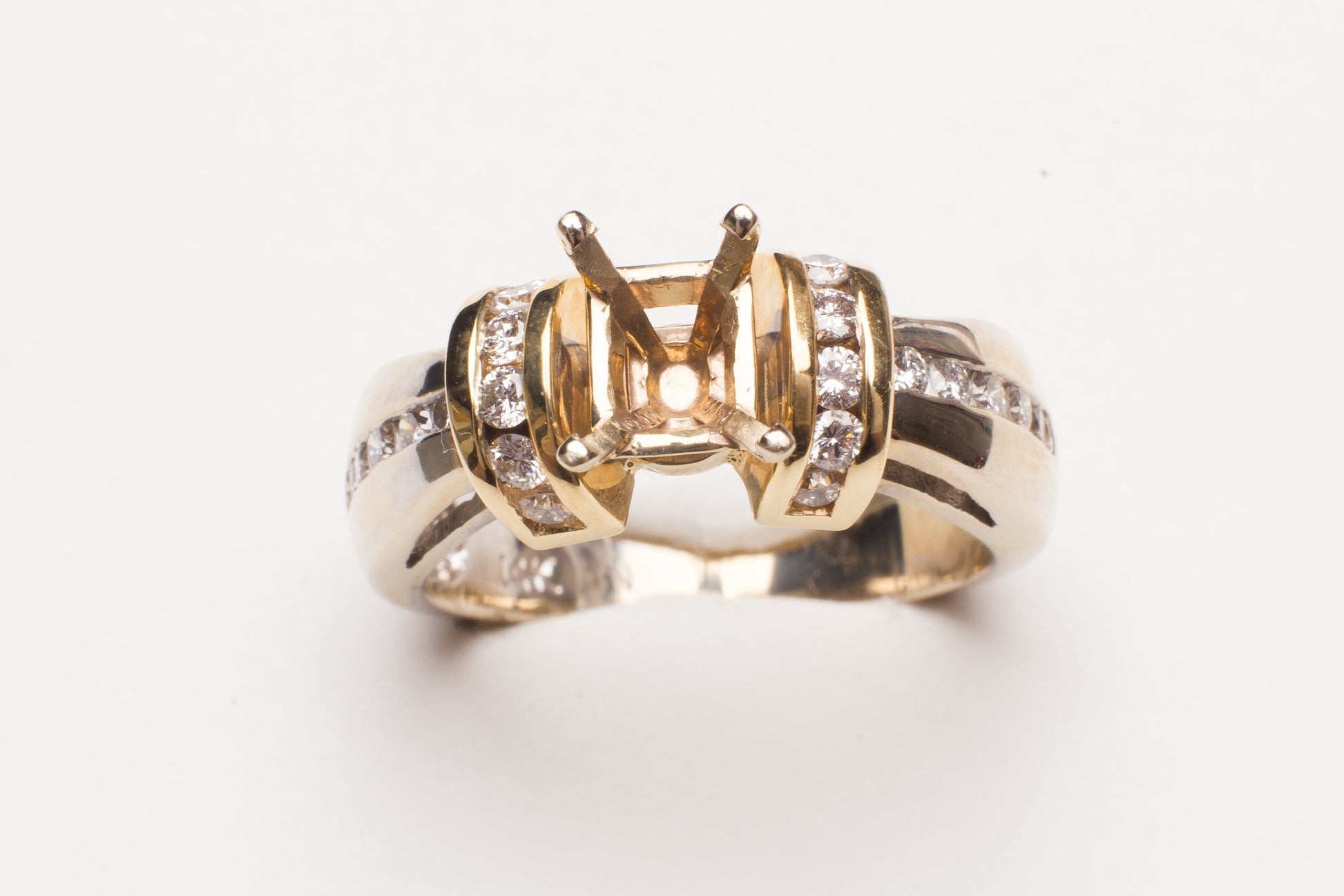 14KT TT .52CT TW DIAMOND SEMI MTG