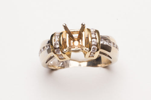 14KT TT .52CT TW DIAMOND SEMI MTG