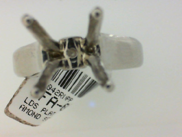 LDS PLAT .05CT TW DIAMOND SEMI MTG W CZ CENTER