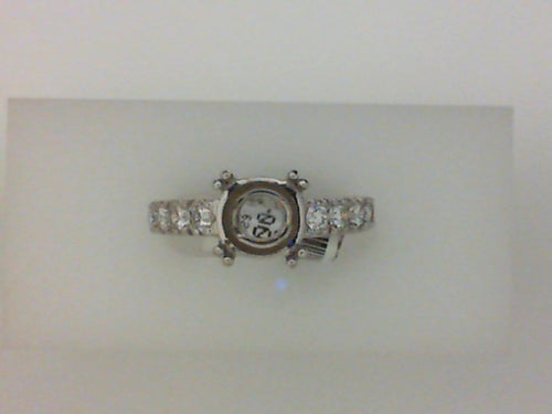 18KT WG .62CT TW DIAMOND SEMI MTG PRONG SET