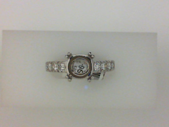 18KT WG .62CT TW DIAMOND SEMI MTG PRONG SET