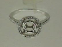 18KT WG .22CT TW DIAMOND CIRCLE BZL SET MTG