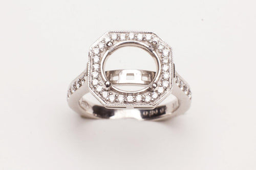 18KT WG .50CT FLYER FIT BEAD SET DIA SEMI SET WITH QBJ-412