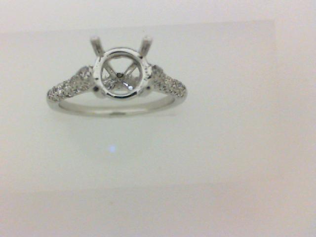 White 14 Karat Ring With 0.40Tw Round Diamonds
