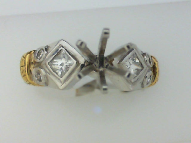 PLT 18KT TT .42CT TW DIA SEMI MTG
