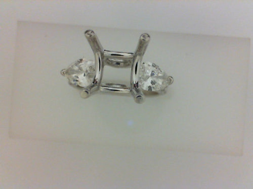 18KT SEMI MTG  0.36Tw Round H/I Si1 Diamonds And 2=1.01Tw Pear Shape G Vs1 Diamonds