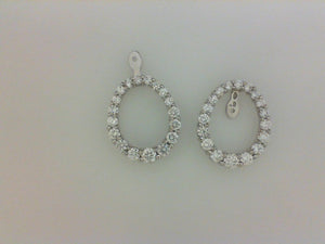 14KT WG 2.00CTTW RD DIA COVERTIBLE EARRING JACKETS