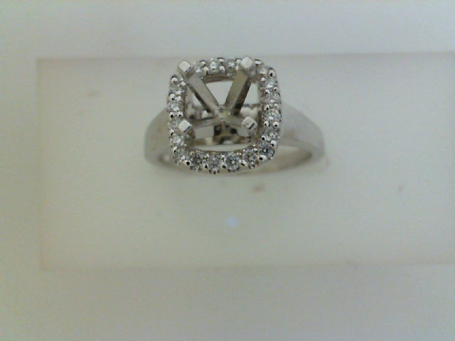 14KT WG .21CTTW DIA SEMI HALO MTG