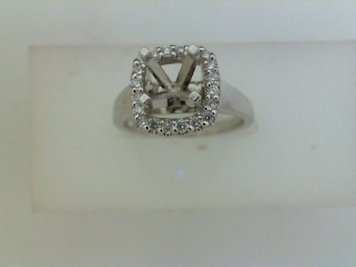 14KT WG .21CTTW DIA SEMI HALO MTG