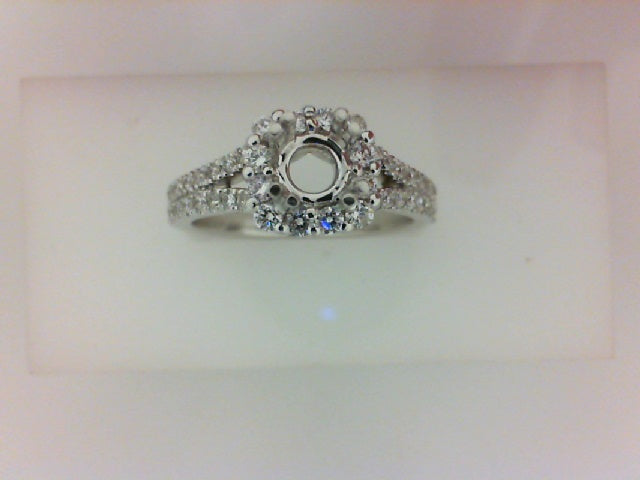 14KT WG .44CTTW RD DIA HALO MTG
