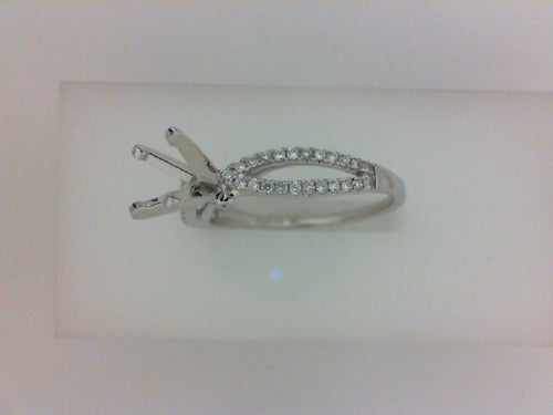 14KT WG .18CTTW OPEN SHANK MTG