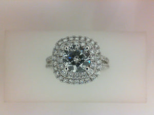 14KT WG .79CTTW LUMINAIRE MTG CZ CENTER