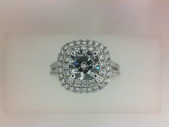 14KT WG .79CTTW LUMINAIRE MTG CZ CENTER