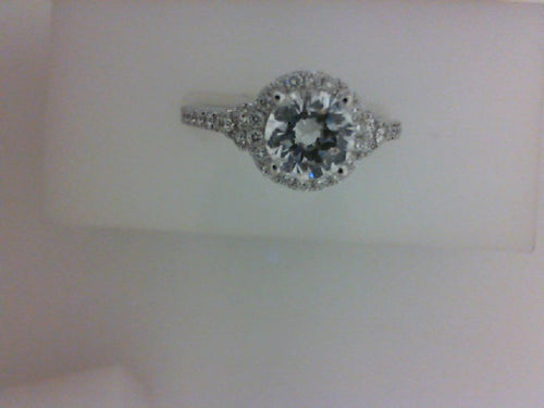 14KT WG LUMINAIRE MTG .37CTTW CZ CENTER