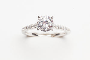 14KT WG WHITE PASSION MTG .09CTTW W CZ CENTER