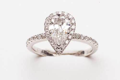 14KT WG FLUSH FIT HALO MTG 44 RD DIA .39CTTW SET WITH 190-3530