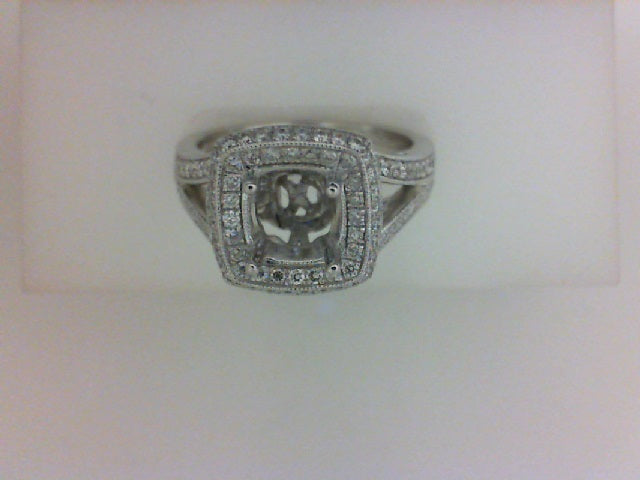 14KT WG .52CTTW RD DIA SQ HALO MTG