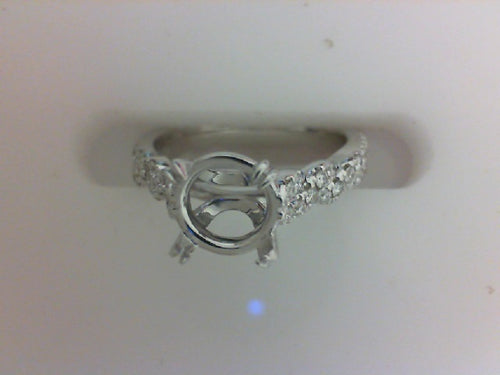 18KT WG TWISTED SHANK RING 64 RD DIA .60CTTW
