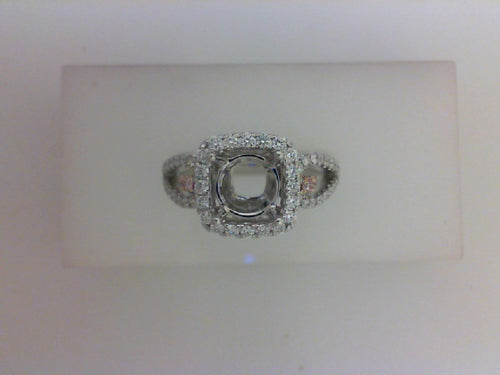 18K WG RG  .40CTTW RD DIA .06CTTW PINK DIAMOND MTG