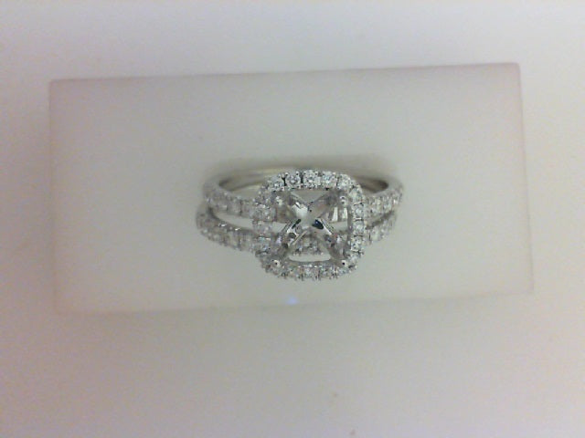 18KT WG RD DIA WEDDING SET .73CTTW WITH BAND
