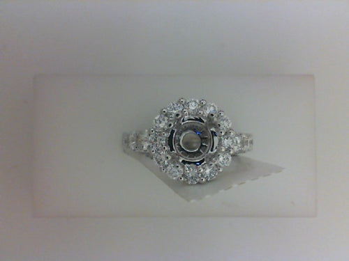18KT WG .99CTTW 18 RD DIA SEMI MTG