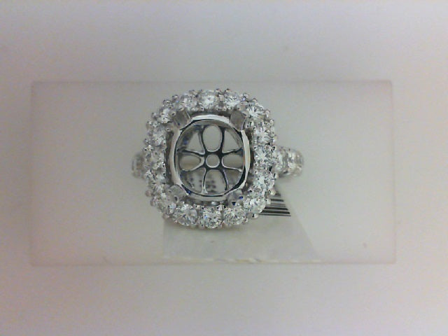 18K WG 1.29CTTW 32 RD DIA HALO MTG