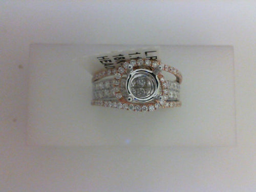 18KT WG/RG 1.11CT TW  91 RD DIA MTG