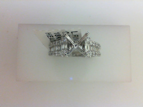 18KT WG SEMI .44TW  24RD DIA / 0.33TW  18 BAG DIAMONDS MTG